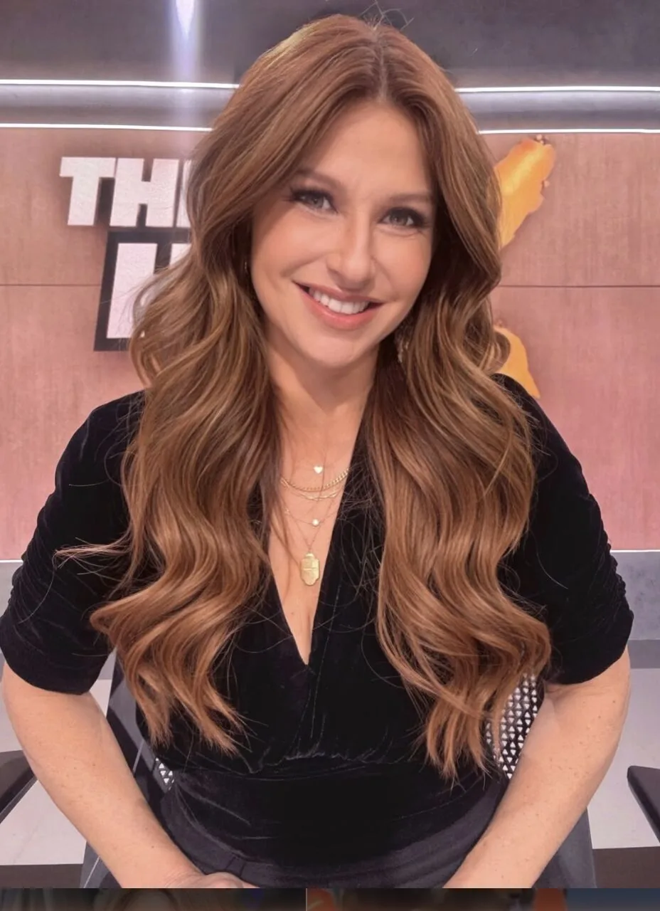 Rachel Nichols, sports journalist and Fox Sports television analyst and host, in a television studio